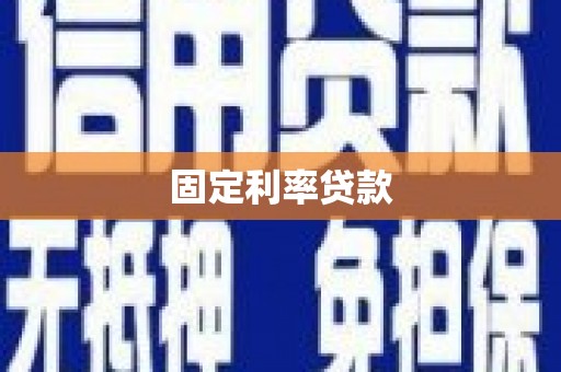 成安固定利率贷款