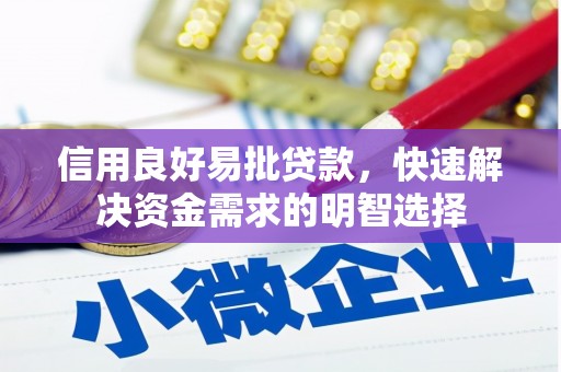 和田市信用良好易批贷款，快速解决资金需求的明智选择