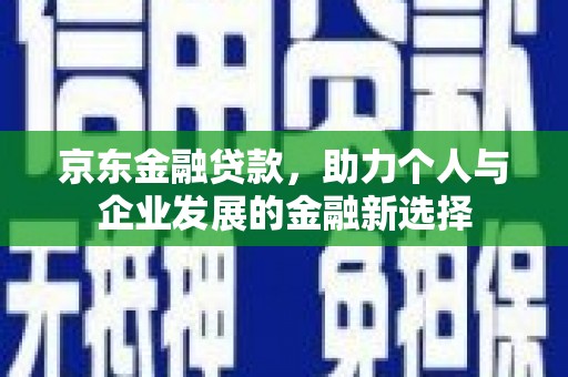 白玉京东金融贷款，助力个人与企业发展的金融新选择