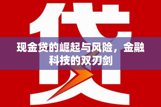 下城现金贷的崛起与风险，金融科技的双刃剑