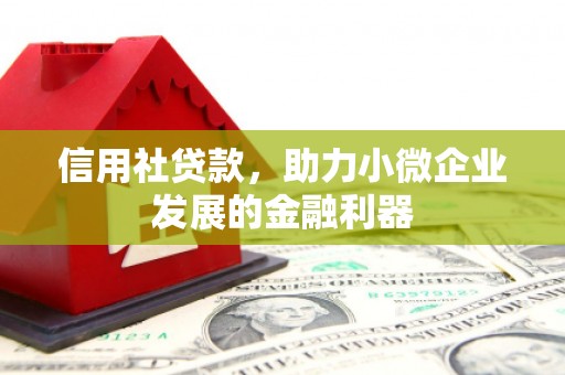 霍城信用社贷款，助力小微企业发展的金融利器